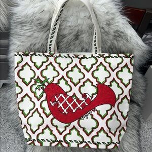 Brighton Love and Joy Canvas Tote Bag - Red and Green